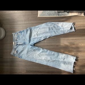 Zara the 90’s full length light blue jeans size 8
